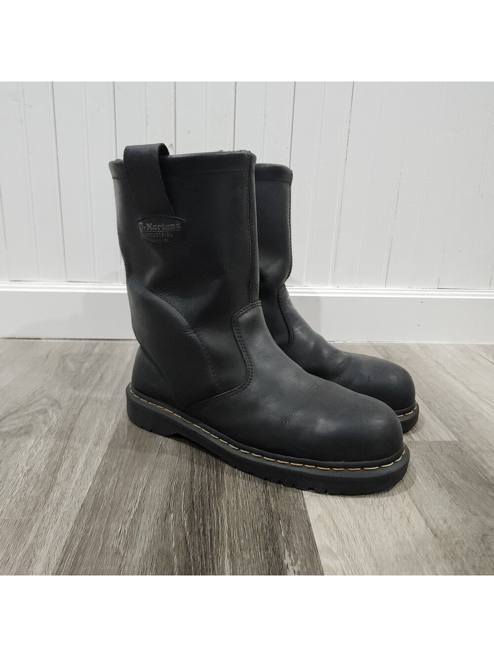Dr Martens ICON Greasy Leather Steel Toe Work Boots 2295 Punk Grunge Goth Men 10